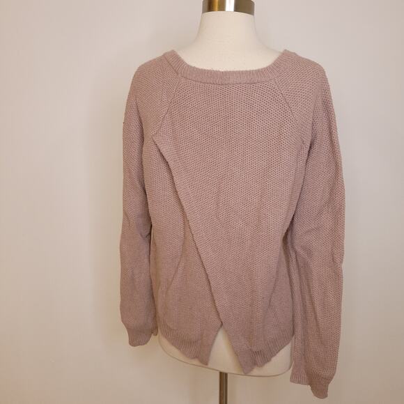 Madewell Province Crossback Sweater Pink Knit Size Medium Classic Neutral - Picture 6 of 12